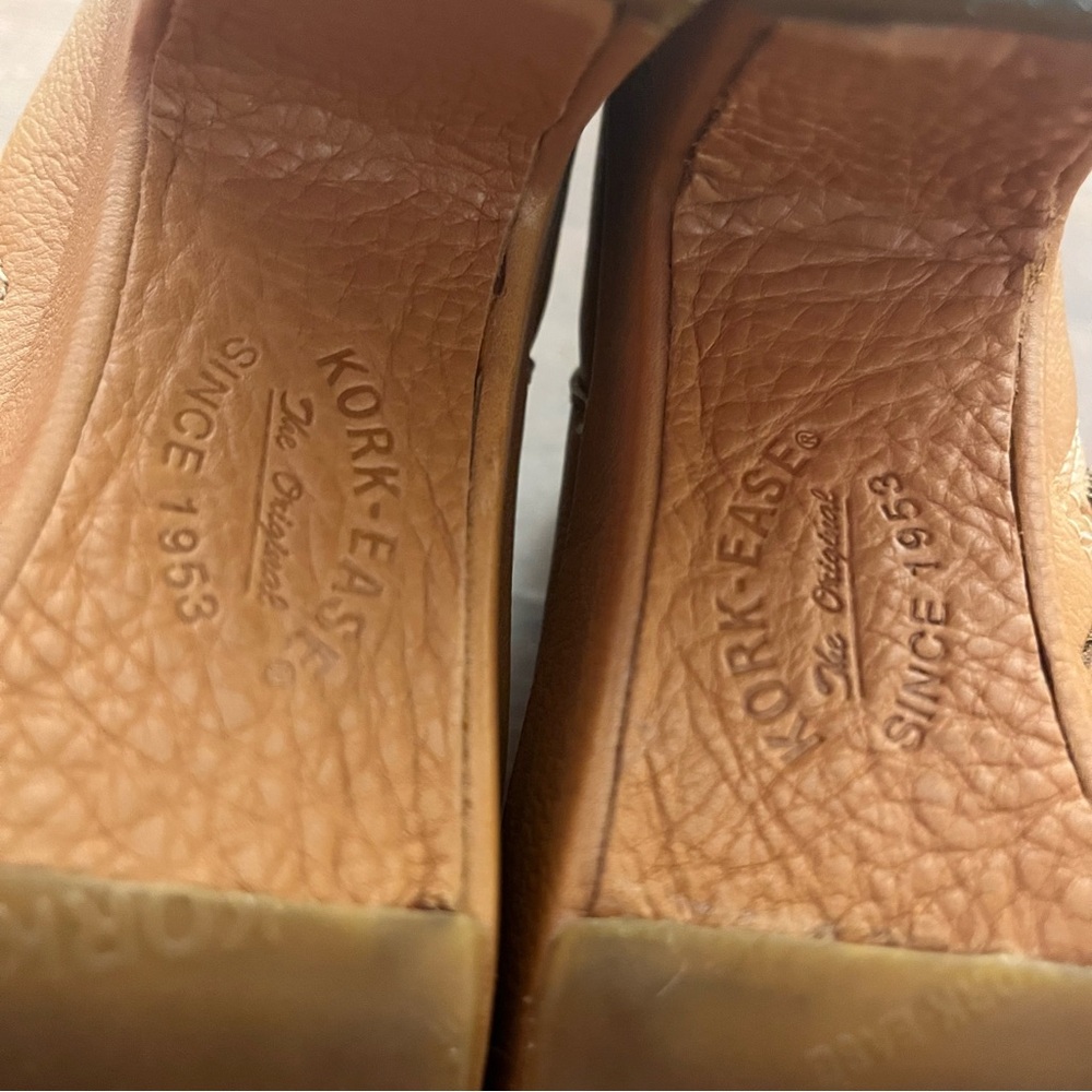 KORK EASE Leather Seeley Booties Tan Spice Side Zip Block Heel Boots Size 7 - Picture 4 of 9